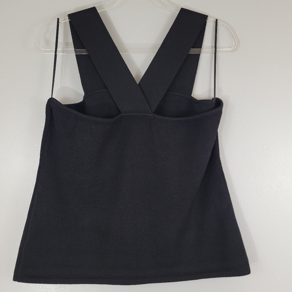 RACHEL ROY COLLECTION black thick stretchy slimming cropped 'V' back tank - Picture 8 of 8